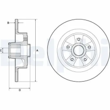 DELPHI féktárcsa BG9136RS autóalkatrész