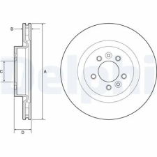 DELPHI féktárcsa BG9204C autóalkatrész