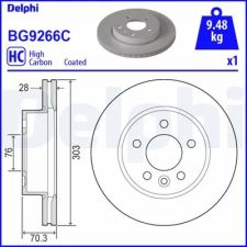 DELPHI féktárcsa BG9266C autóalkatrész