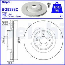 DELPHI féktárcsa BG9388C autóalkatrész