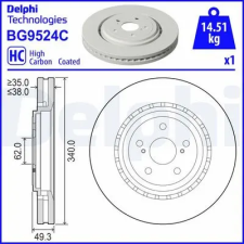 DELPHI féktárcsa BG9524C autóalkatrész