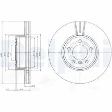 DELPHI féktárcsa BG9871C autóalkatrész