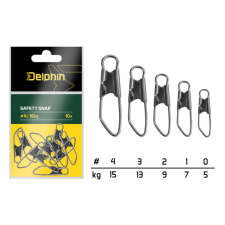 Delphin Biztonsági kapocs / 10db - #4/15kg horgászkiegészítő