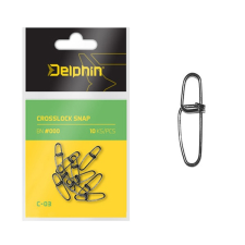 Delphin Crosslock C-03 gyorskapocs, BN/0, 10db horgászkiegészítő