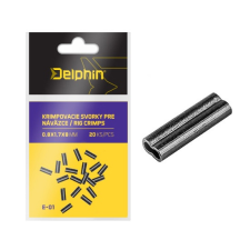 Delphin krimpelő cső, roppantó hüvely, 1,2x2,6x8mm, 20db horgászkiegészítő