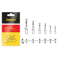 Delphin Rolling Swivel with Fastlock Snap BN/12 10db horgászkiegészítő