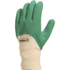 Delta Kesztyű Jersey alapra mártott pamut/latex szellőző kézhát green 10 védőkesztyű