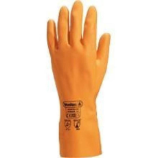 Delta Kesztyű Venipro latex pamut bolyhozással vastagság 1 mm 30cm orange 9,5