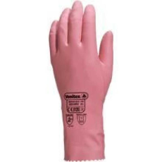 Delta Kesztyű Zephir latex pamut bolyhozással 30cm pink 9,5