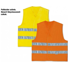 Delta Mellény HV polieszterpárhuzamos csíkokkal CL2 FLUO orange L