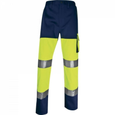 Delta Nadrág derekas Panostyle HV (20%pamut 80%polieszter) FLUO yellow/navy XXL láthatósági ruházat