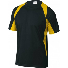 Delta Póló Bicolor sport és szabadidő lélegző könnyű black/yellow XL