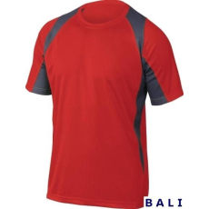 Delta Póló Bicolor sport és szabadidő lélegző könnyű red/grey M