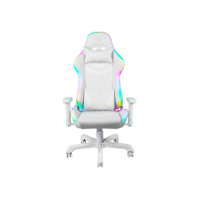 Deltaco GAM-080-P Műbőr RGB Gamer szék - Fehér (GAM-080- W) forgószék