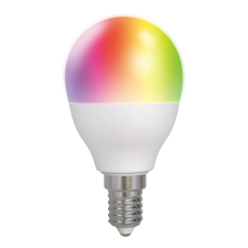 Deltaco SMART HOME SH-LE14G45RGB WiFi, G45, E14, 5W, RGB, fehér, szabályozható Izzó izzó
