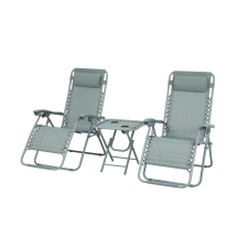  Delux 2x nyugágy és asztal szett zöld V2 kerti bútor