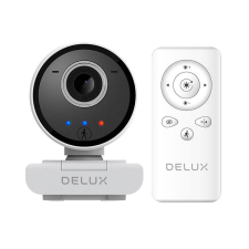DELUX Intelligens webkamera mozgáskövető funkcióval és beépített mikrofonnal Delux DC07 (fehér) 2MP 1920x1080p webkamera