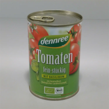  Dennree bio paradicsomkocka bazsalikomos 400 g alapvető élelmiszer