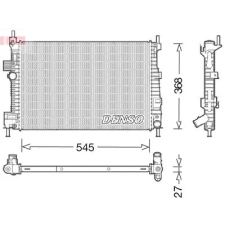 Denso hűtő, motorhűtés DRM10009 autóalkatrész