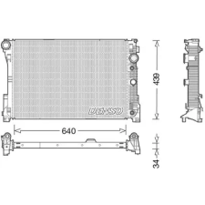 Denso hűtő, motorhűtés DRM17048 autóalkatrész