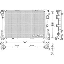 Denso hűtő, motorhűtés DRM17049 autóalkatrész