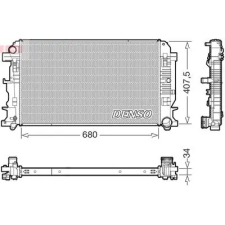 Denso hűtő, motorhűtés DRM17117 autóalkatrész