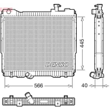 Denso hűtő, motorhűtés DRM23119 autóalkatrész