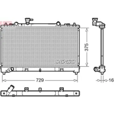 Denso hűtő, motorhűtés DRM44038 autóalkatrész