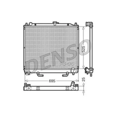Denso hűtő, motorhűtés DRM45015 autóalkatrész