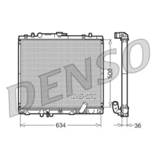 Denso hűtő, motorhűtés DRM45020 autóalkatrész