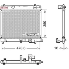 Denso hűtő, motorhűtés DRM50137 autóalkatrész