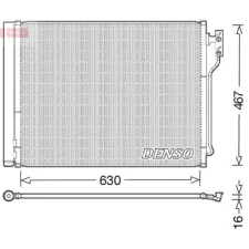 Denso kondenzátor, klíma DCN05031 autóalkatrész
