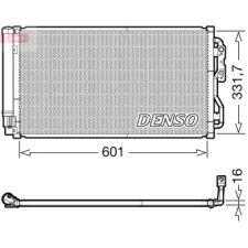 Denso kondenzátor, klíma DCN05033 autóalkatrész