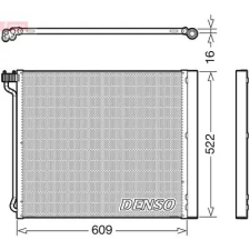 Denso kondenzátor, klíma DCN05034 autóalkatrész