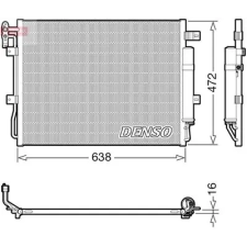 Denso kondenzátor, klíma DCN14003 autóalkatrész