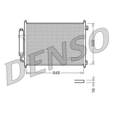 Denso kondenzátor, klíma DCN46001 autóalkatrész