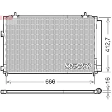 Denso kondenzátor, klíma DCN50059 autóalkatrész