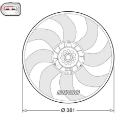 Denso ventilátor, motorhűtés DER02006 autóalkatrész