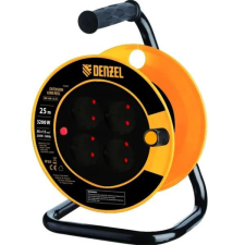 DENZEL 25m 3200W 16A IP20 hosszabbító kábeldob 4 aljzat hosszabbító, elosztó