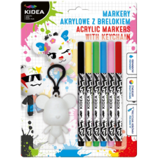 DERFORM Kidea 6 db-os DIY akril filctoll kulcstartóval (MABBKA) kreatív és készségfejlesztő