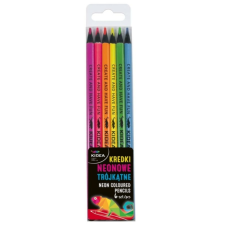 DERFORM Kidea neon háromszög színes ceruza - 6 db-os színes ceruza