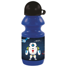 DERFORM Robotos műanyag kulacs kupakkal - Kék kulacs, kulacstartó