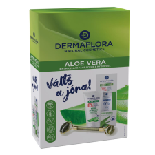 Dermaflora 0% díszdoboz (hidrogél+micellás arcradír+arcmasszírozó) aloe 1 db kozmetikai ajándékcsomag