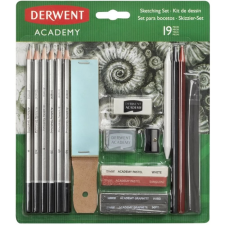 Derwent Academy Sketching Set grafit ceruza készlet kiegészítőkkel 12 db ceruza