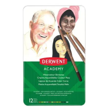 Derwent Akvarell ceruza készlet, DERWENT "Academy", 12 különböző szín színes ceruza