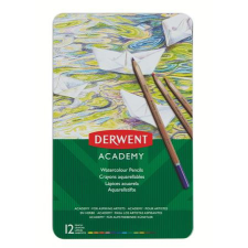 Derwent Akvarell ceruza készlet, fém doboz, DERWENT "Academy", 12 különböző szín színes ceruza