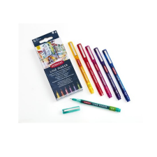 Derwent Line Marker 0.3mm Tűfilc készlet - Vegyes színek (6 db / csomag) (2305576) filctoll, marker