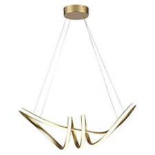  Design LED csillár (24W), arany színű - meleg fehér világítás