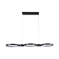  Design LED csillár (38W) fekete színű - meleg fehér világítás