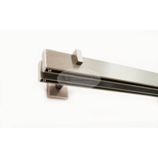 Design profilkarnis 2 sínes inox - rövid tartóval karnis, függönyrúd